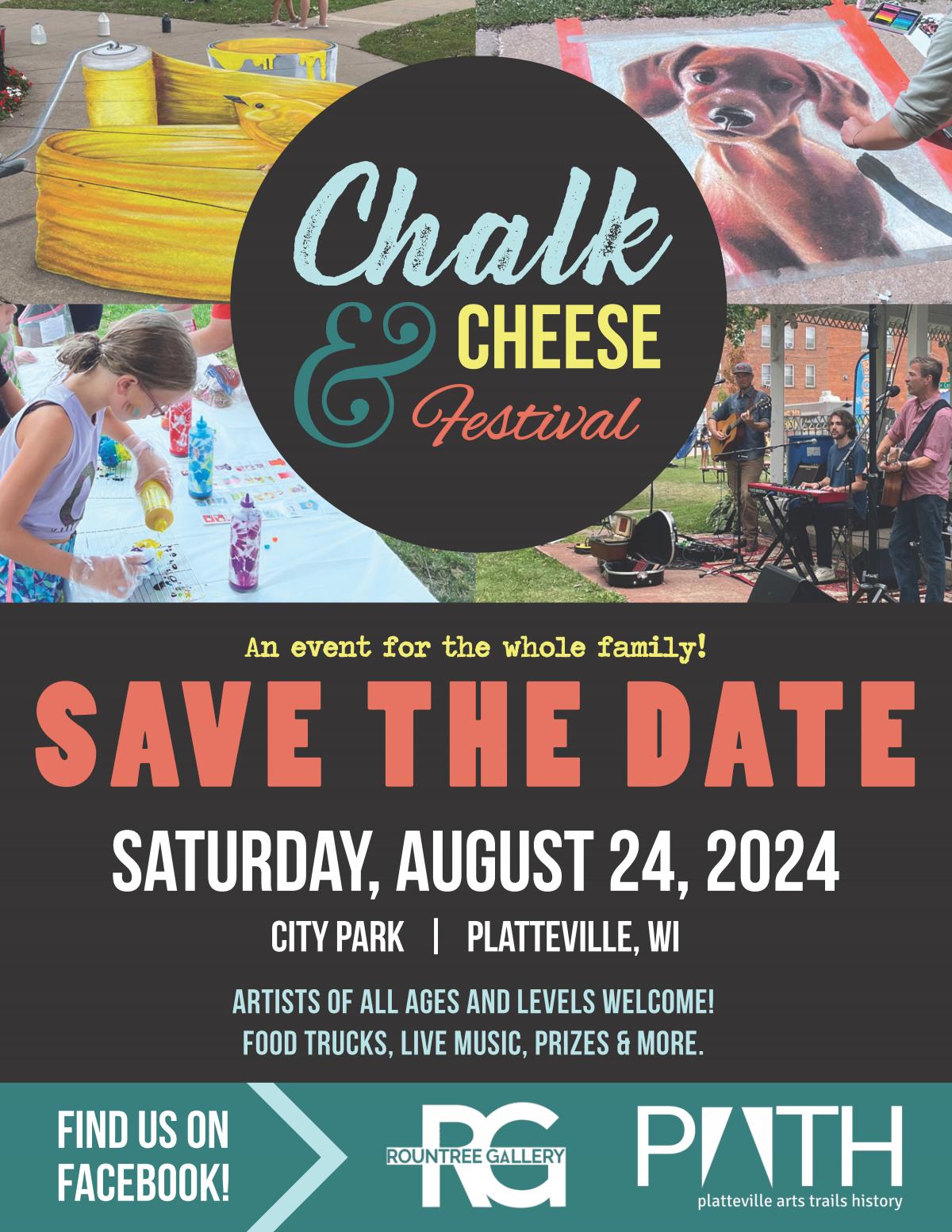 Save the Date for Chalk & Cheese Fest  - August 24, 2024